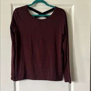 Nike Dri-Fit Women's Burgundy Long Sleeve Top